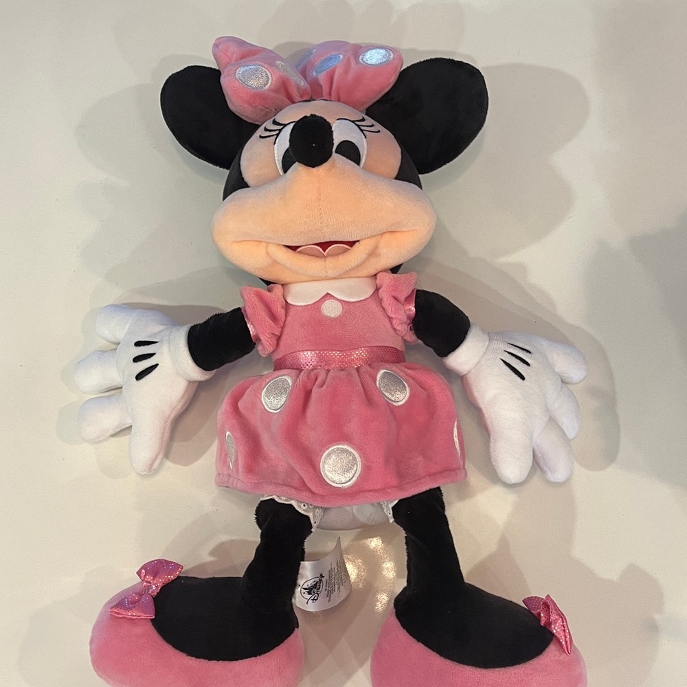 Original Disney Store 18” Pink Minnie Mouse Plush Doll